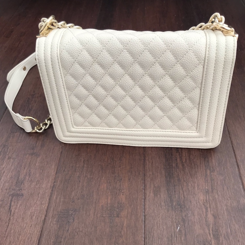 Quilted cream bag